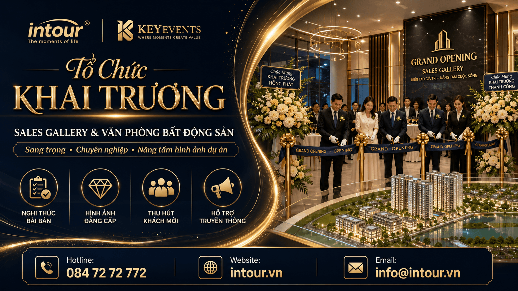 Tổ Chức Khai Trương Sales Gallery, Văn Phòng Bất Động Sản Trọn Gói