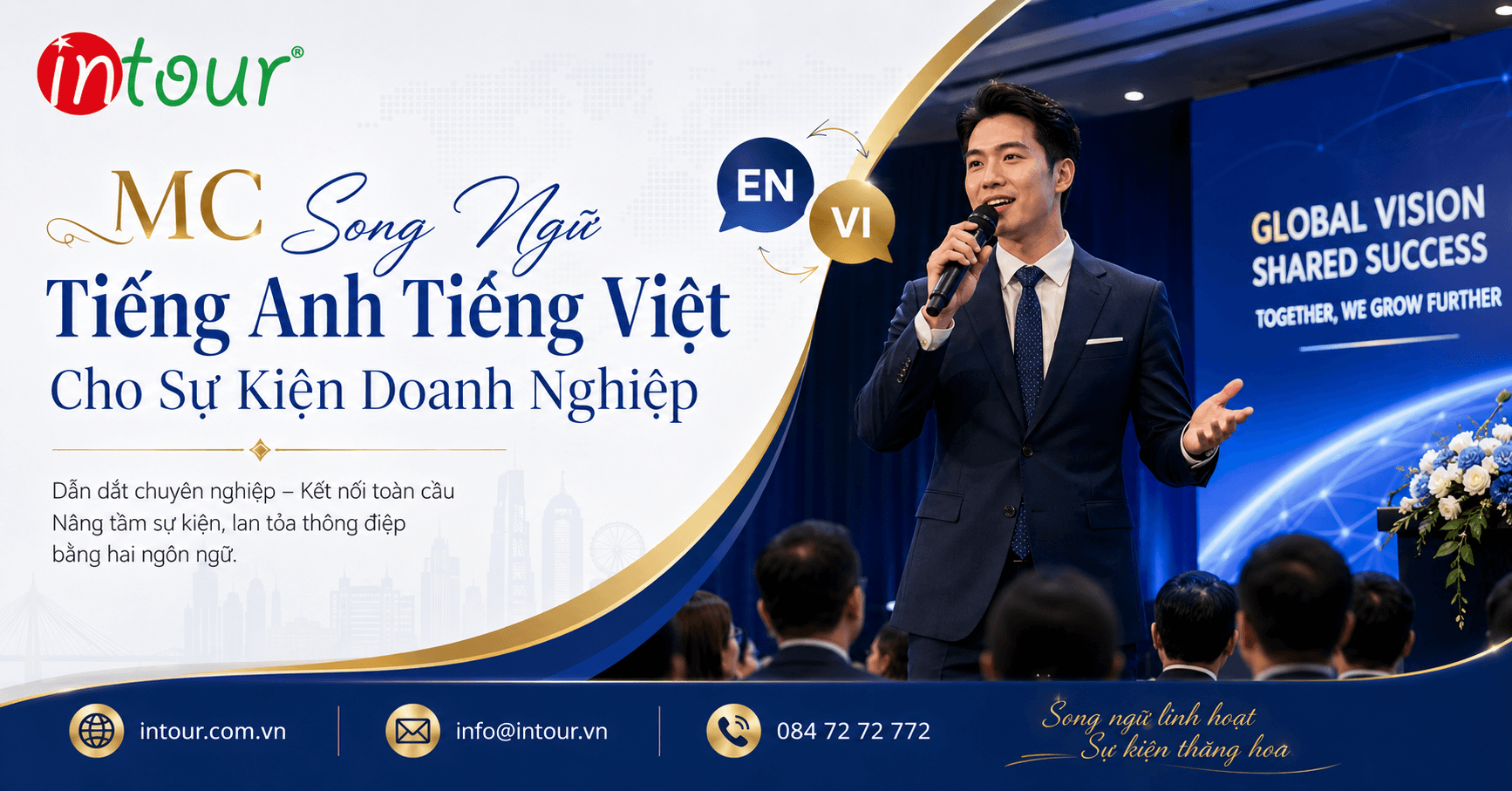 Dịch Vụ Thuê MC Song Ngữ Tiếng Anh Tiếng Việt Cho Sự Kiện Doanh Nghiệp