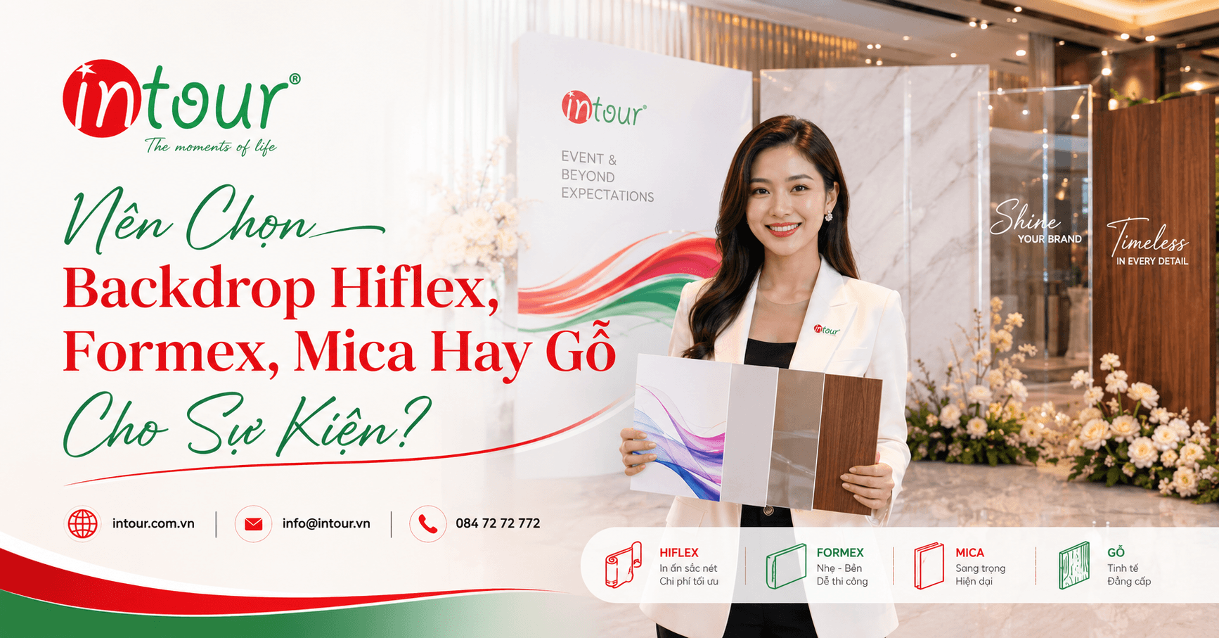 Nên Chọn Backdrop Hiflex, Formex, Mica Hay Gỗ Cho Sự Kiện? Nên Chọn Backdrop Hiflex, Formex, Mica Hay Gỗ Cho Sự Kiện?