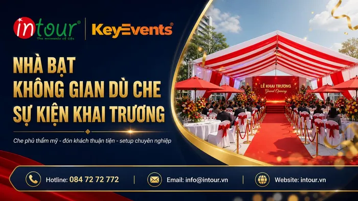 Nhà Bạt Không Gian, Dù Che Sự Kiện Khai Trương