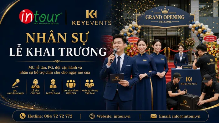 Nhân Sự Lễ Khai Trương: MC, Lễ Tân, PG, Điều Phối