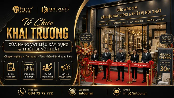 Tổ Chức Khai Trương Cửa Hàng Vật Liệu Xây Dựng, Thiết Bị Nội Thất