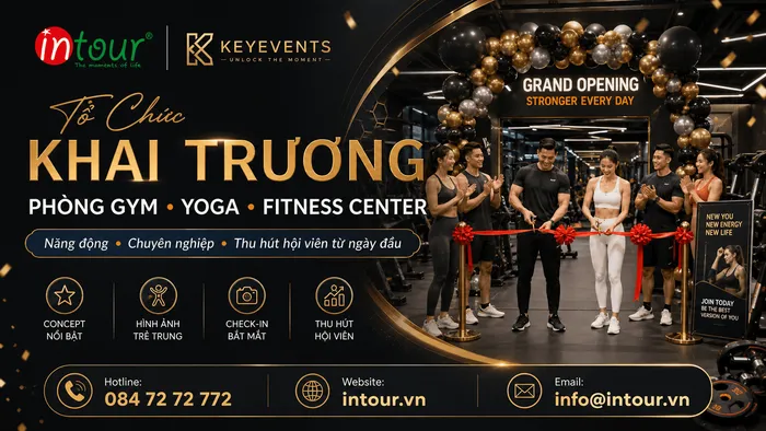 Tổ Chức Khai Trương Phòng Gym, Yoga, Fitness Center Trọn Gói