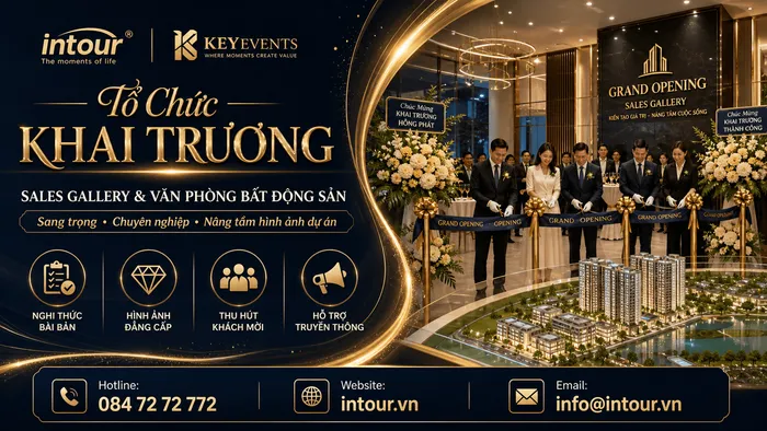 Tổ Chức Khai Trương Sales Gallery, Văn Phòng Bất Động Sản Trọn Gói
