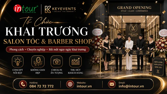 Tổ Chức Khai Trương Salon Tóc, Barber Shop Trọn Gói