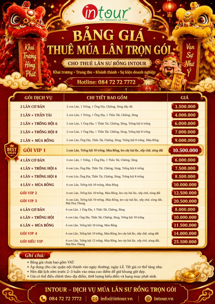 Cho Thuê Múa Lân Hà Nội Trọn Gói Cho Khai Trương, Trung Thu, Sự Kiện